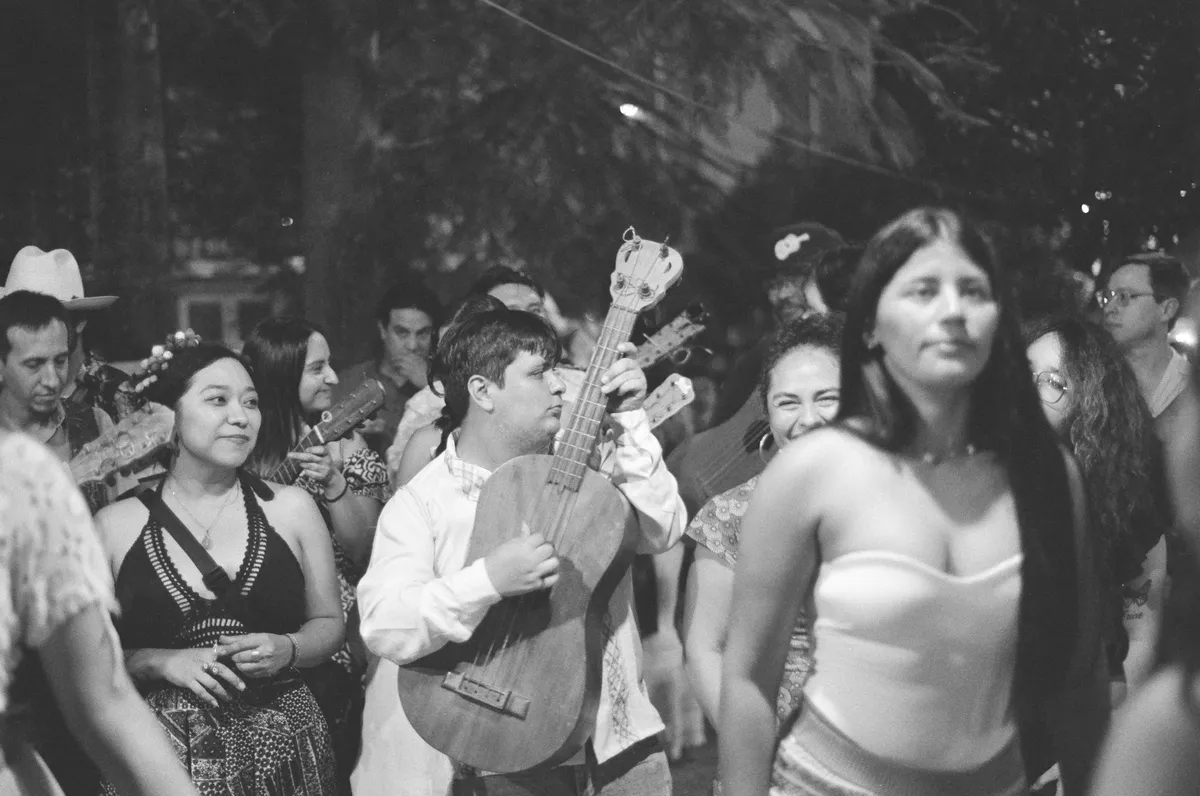 Fandango para San Juan Bautista al amanecer (1), Chacalapa, Veracruz,México, 2023